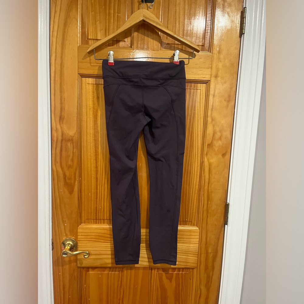 Athleta Girl Purple Pull On Leggings Size 12